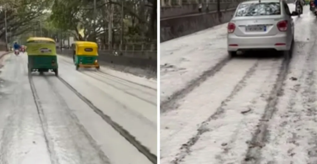 Mysterious White Foam Blankets Bengaluru Streets After Rain