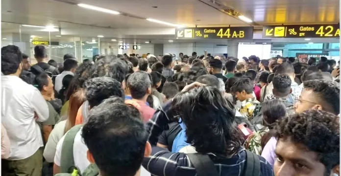 Delhi airport storm chaos 2025