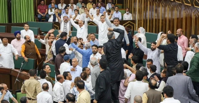 J&K Assembly Waqf Act ruckus 2025